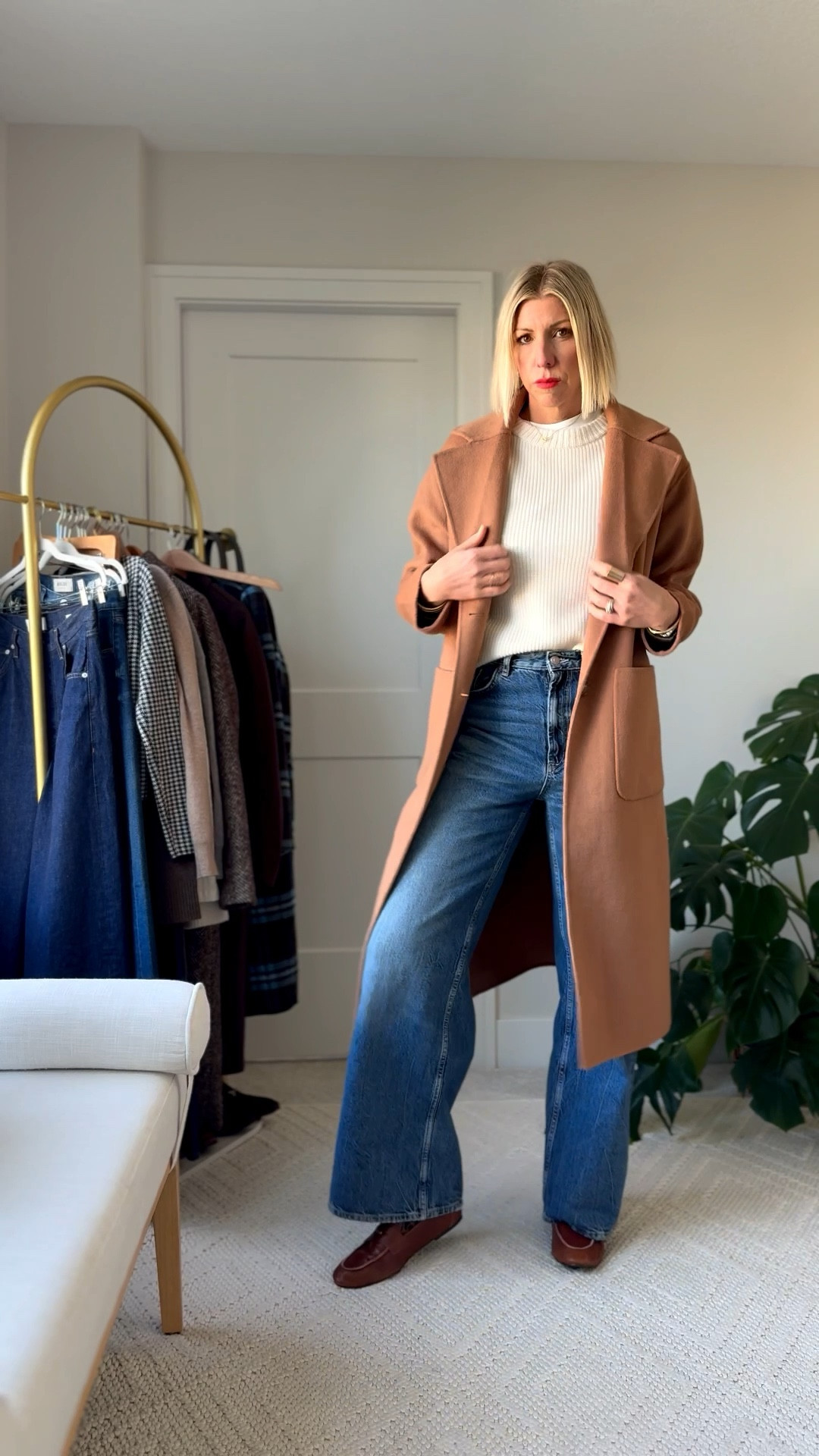 The effortless mom and the go look!
westing a small cashmere sweater, my normal size 28 and these is 100% cotton jeans, ice sized up to a medium in this wall overcoat to be able to layer with thick sweaters.

#LTKOver40 #LTKootd #LTKgrwm