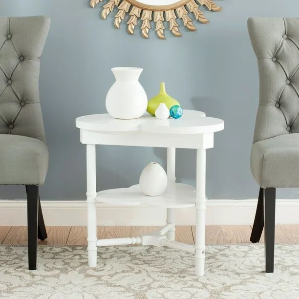 Safavieh Clover Tri-Leg 2-Tier End Table, White | Walmart (US)