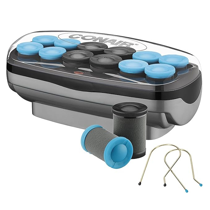 Conair Ceramic 1 1/2-inch and 1 3/4-inch Hot Rollers, Wire Pins Included, Create Big Curls and Vo... | Amazon (US)