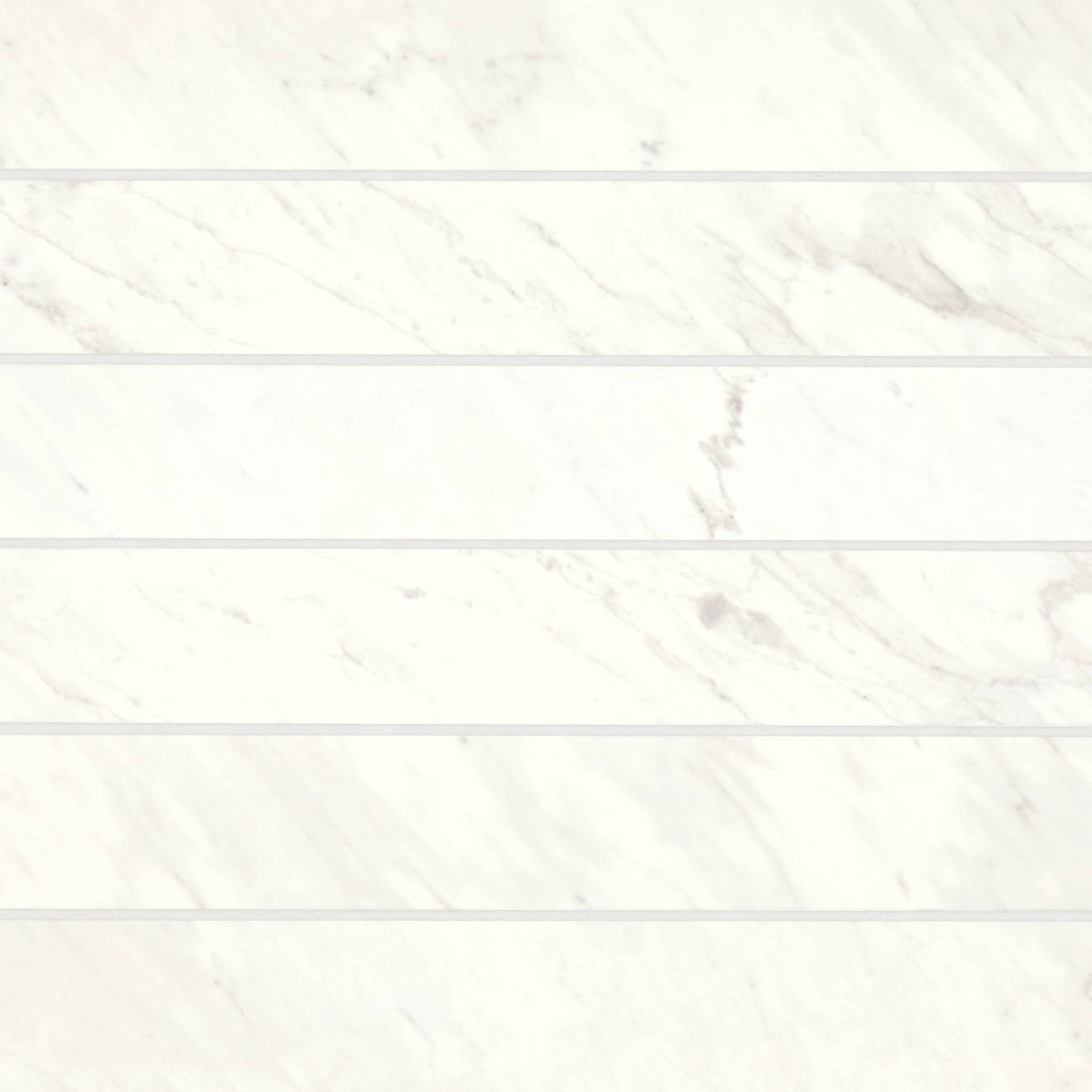Magnifica 4" x 24" - 8mm Polished Porcelain Tile in Luxe White | Bedrosians Tile and Stone