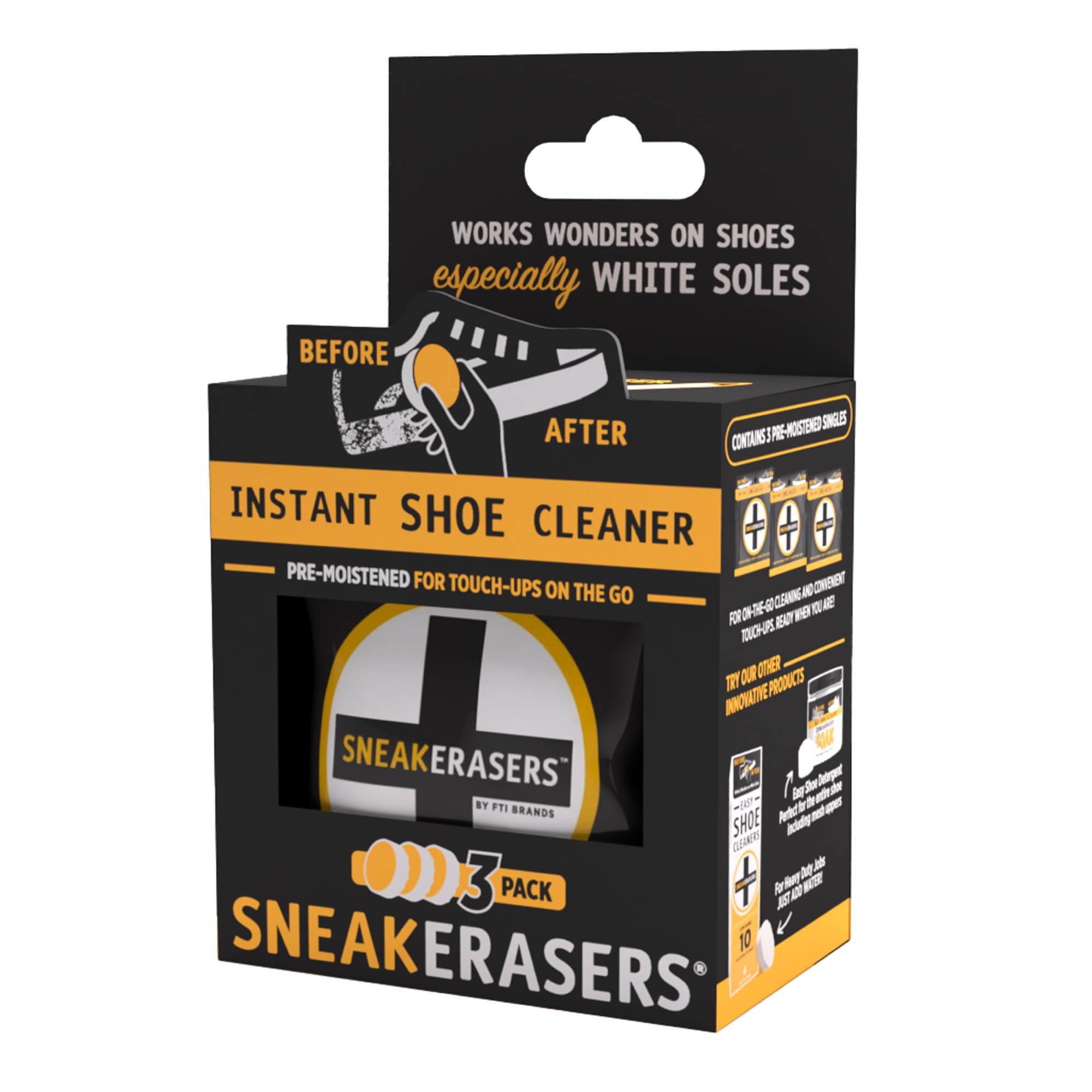 SneakERASERS Instant Sneaker Cleaner Sponge, Effective Shoe Cleaning Kit for White Sneakers, Tenn... | Amazon (US)
