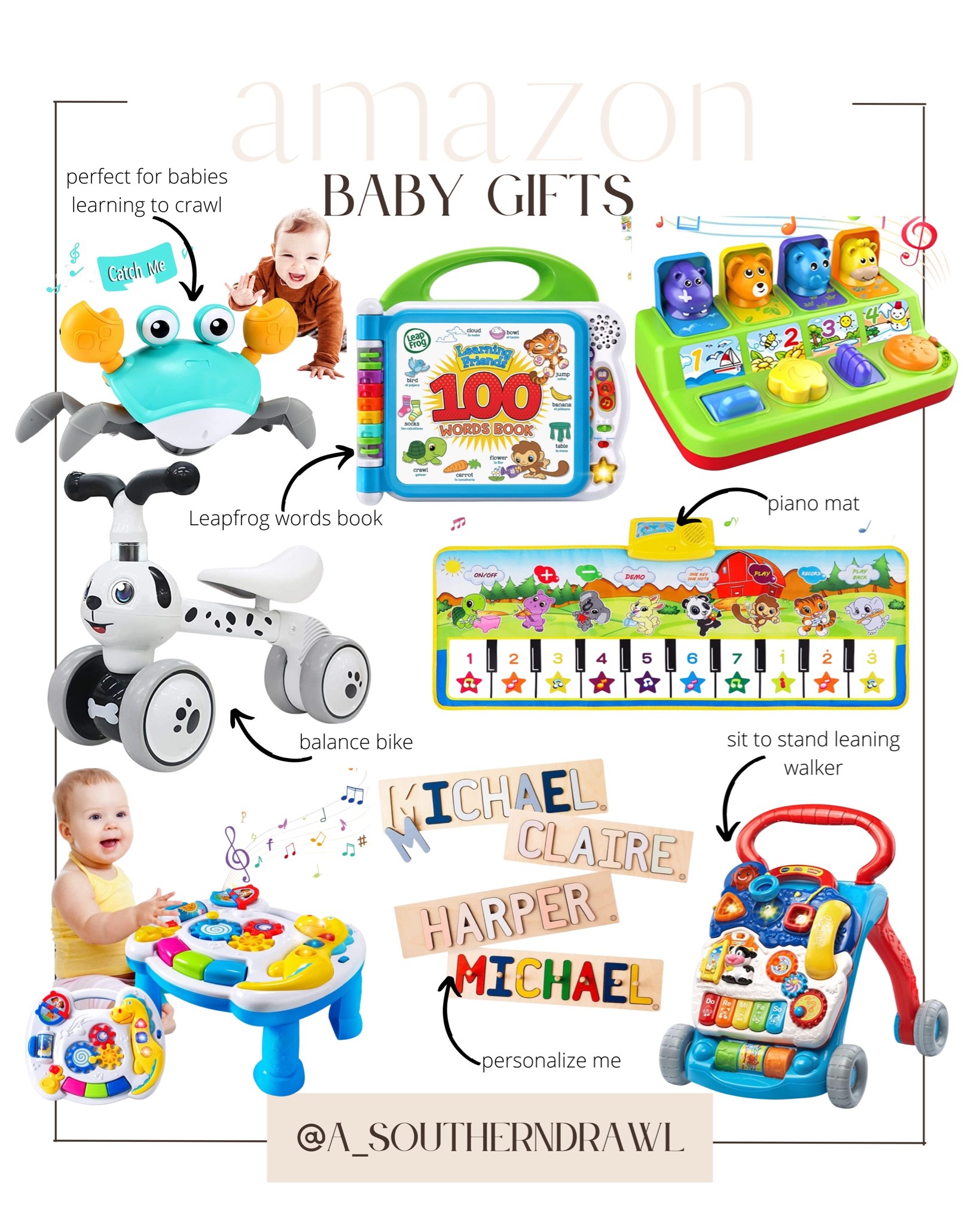 Music toys - personalized puzzles - Baby gifts - baby Christmas gift - amazon baby gifts - gift guide for babies - toys for 1 year old 

#LTKHoliday #LTKbaby #LTKkids