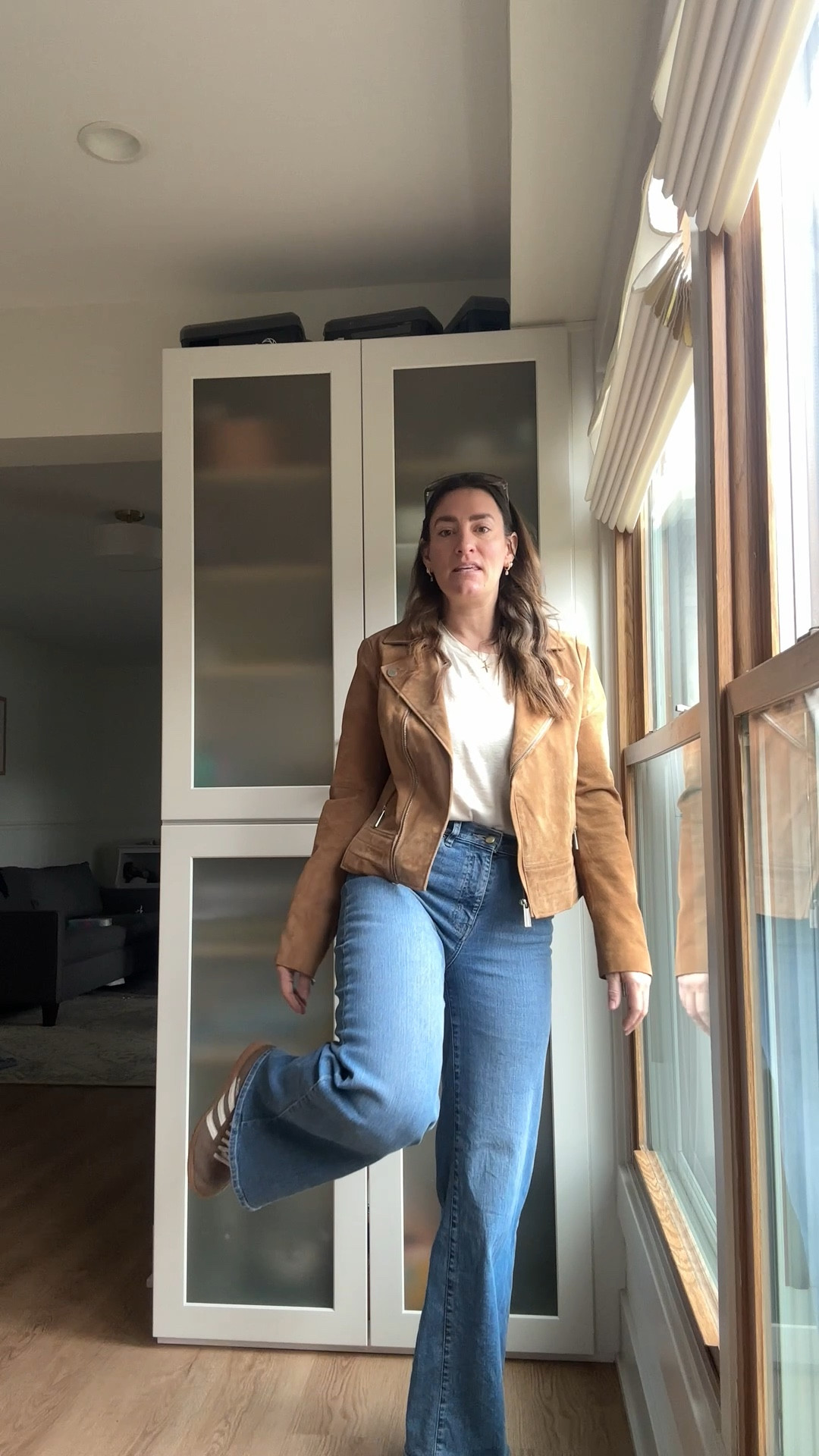 Saturday Basketball, the last of the season. 

A cool spring morning called for daytime denim, a soft tee, comfortable sneakers, and a suede jacket. 

Casual. Comfortable. Still all style. 

#LTKmomlife #LTKOver40 #LTKootd