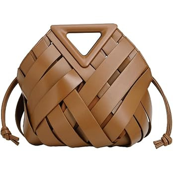 Vegan Leather Clutch Purses for Women Woven Small Crossbody Shoulder Bag Cute Top Handle Handbags... | Amazon (US)