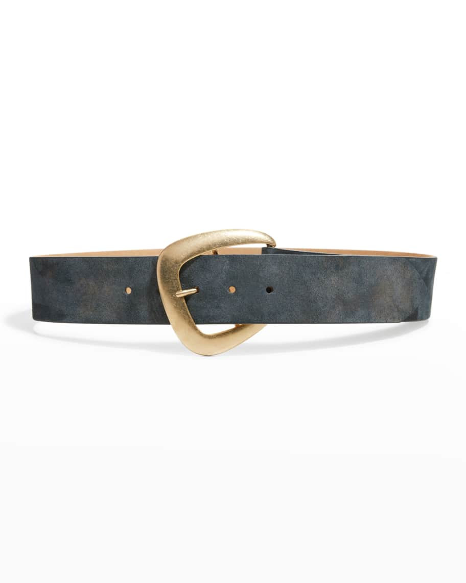 Streets Ahead Distressed Suede Buckle Belt | Neiman Marcus