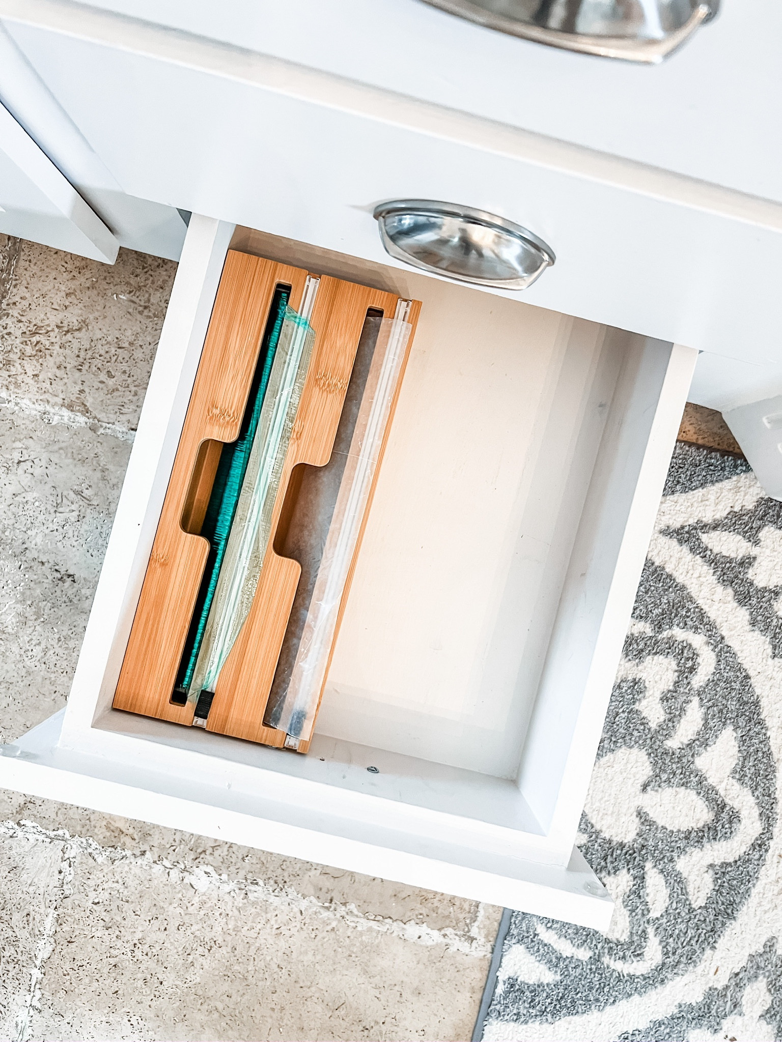 Yes! They also make bamboo organizers for plastic wrap, foil and wax paper!

#LTKBacktoSchool #LTKhome #LTKkids