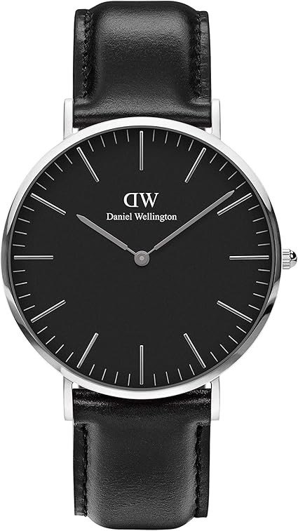 Daniel Wellington Classic Sheffield Watch, Italian Black Leather Band | Amazon (US)