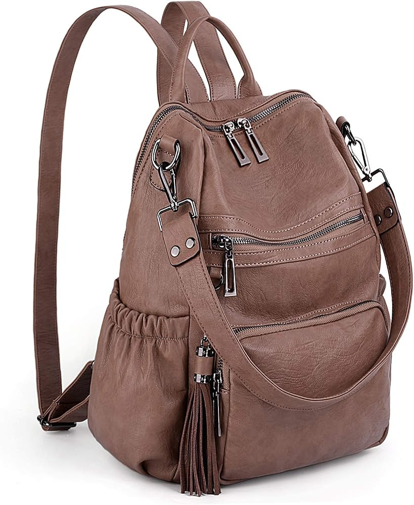 UTO Women Backpack Purse Leather Vegan Rucksack Travel Shoulder Bag | Amazon (US)