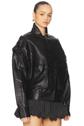 Madame Bomber Jacket in Onyx | Revolve Clothing (Global)
