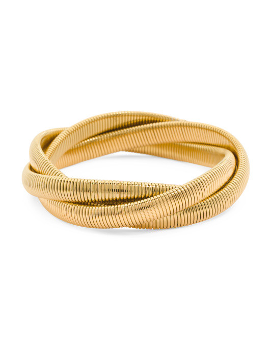 3 Row Interlocking Snake Chain Bracelets | TJ Maxx