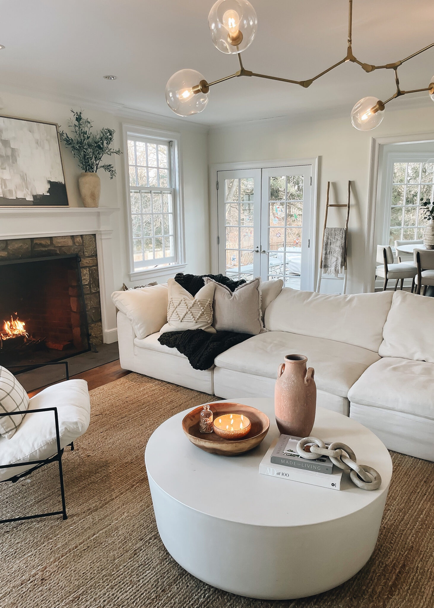 Living room home decor, breakfast nook furniture 
•restoration hardware cloud couch 

#LTKhome