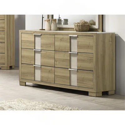 1Pc Driftwood Six Drawer Dresser Wooden Bedroom Furniture | Wayfair North America