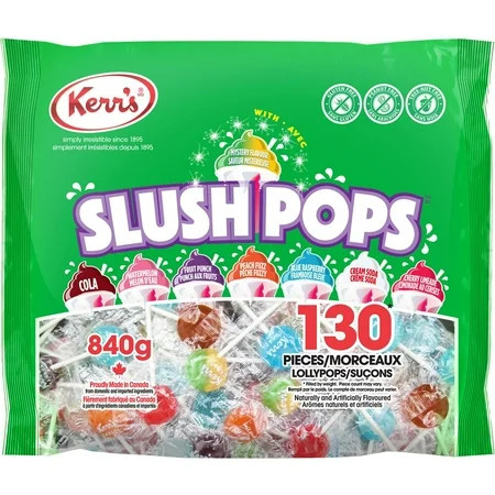 Kerr's Slush Pops Lollypops, Kerrs Slush Pops 840g/130ct | Walmart (CA)