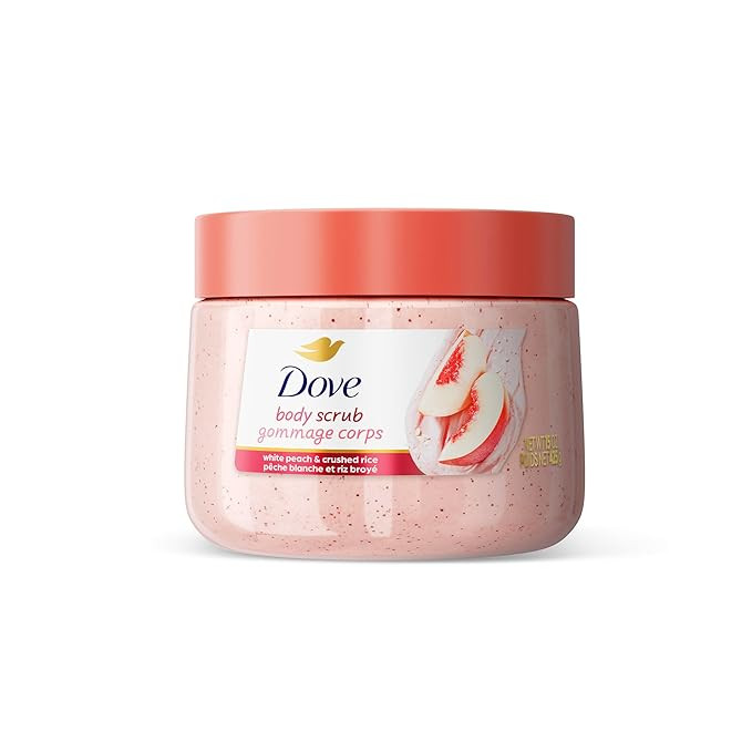Dove White Peaches & Crushed Rice Body Scrub Exfoliates and Deeply Nourishes for Smooth, Radiant ... | Amazon (US)