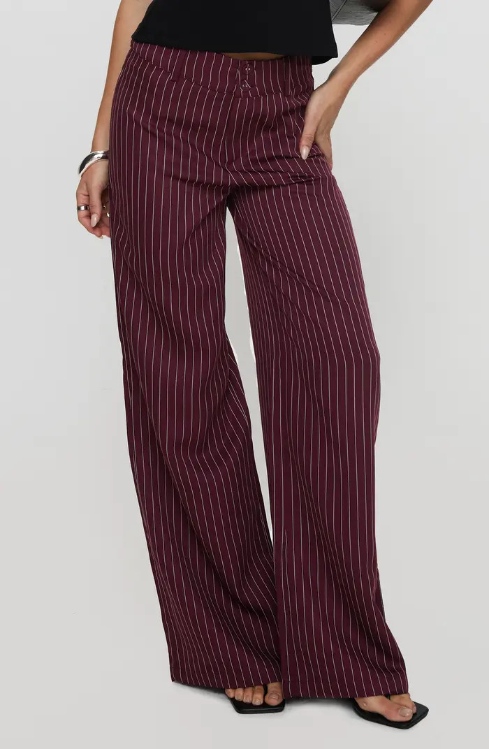 Princess Polly Lorenne Stripe Wide Leg Pants | Nordstrom | Nordstrom