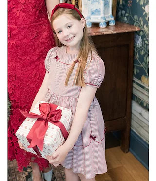 Edgehill Collection x The Broke Brooke Little Girls Samantha Candy Stripe Party Dress | Dillard's | Dillard's