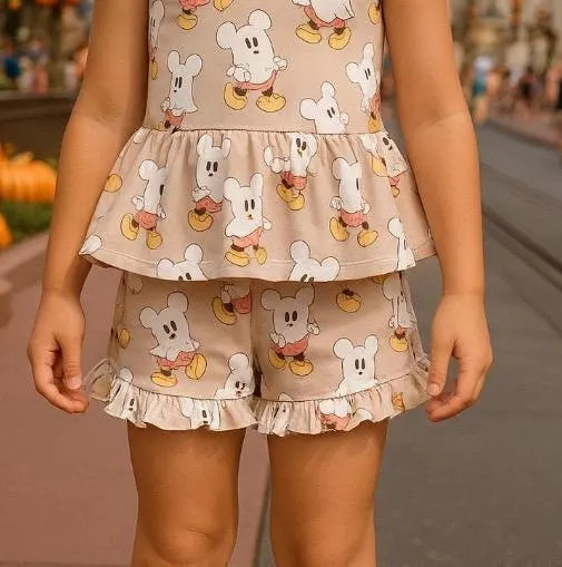 Girls Mouse Ghost Ruffle Shorts for Kids, Baby & Toddler, Halloween Disney shorts, Mouse Shorts, Girls Disney Shorts, Minnie Mouse Set | Etsy (Global)