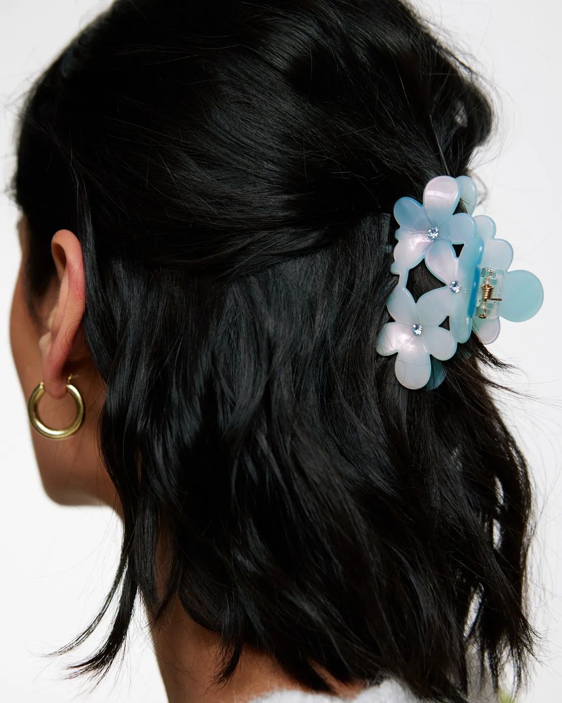 Ivy Blue Flower Hair Claw Clip | Oliver Bonas | Oliver Bonas (Global)