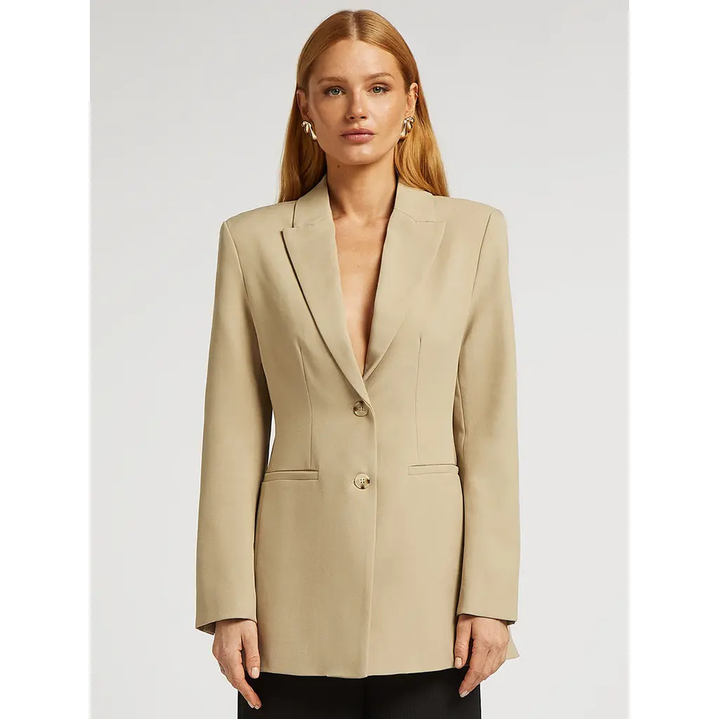4TH ARQ Eden Tailored Oversized Blazer in Tan at Nordstrom, Size X-Large | Nordstrom