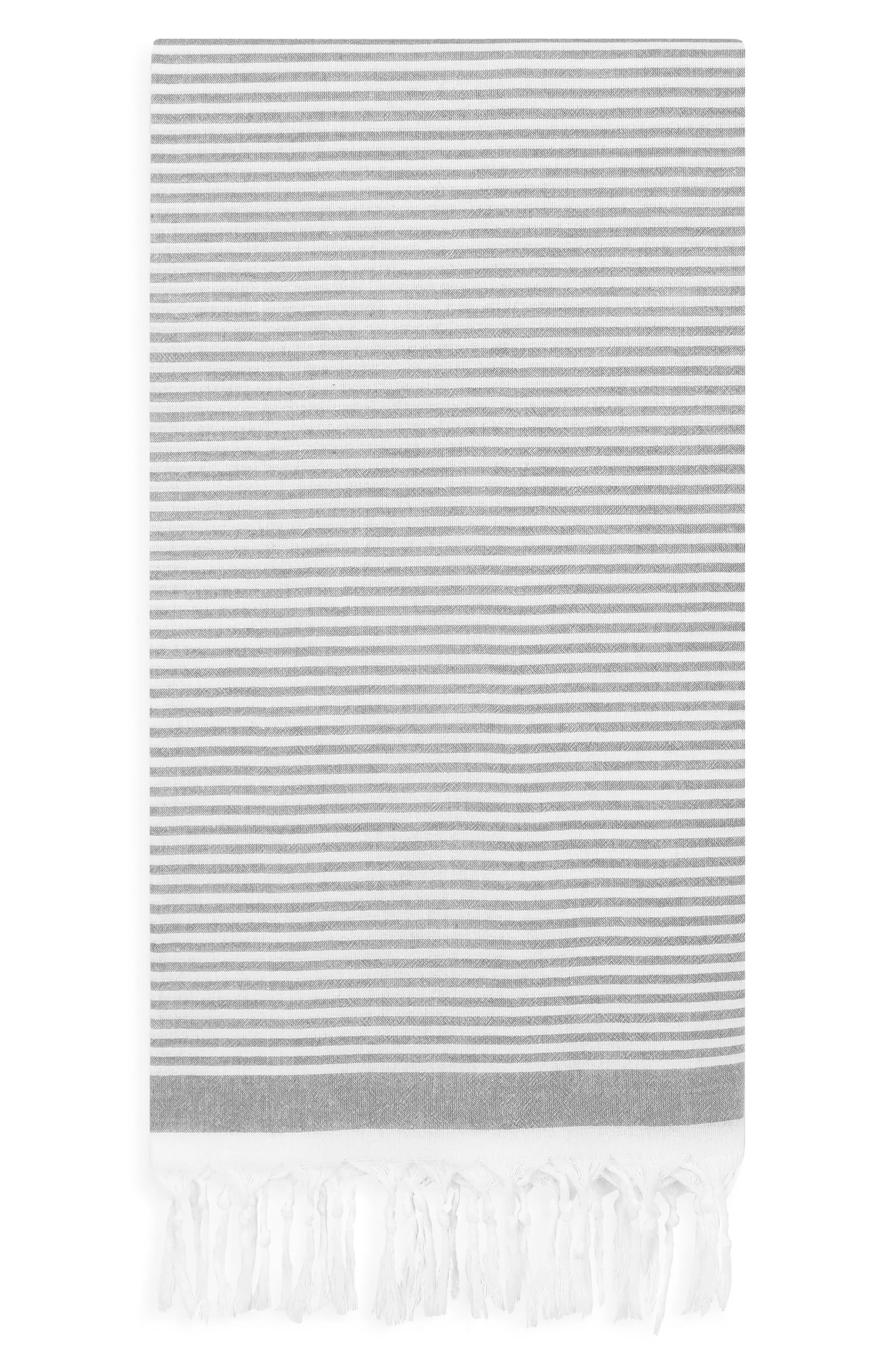 Linum Home Textiles Soft Stripes Turkish Pestemal Towel, Size One Size - Grey | Nordstrom