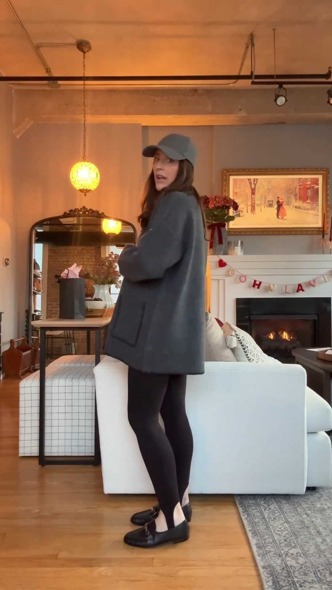 Work from home cozy outfit! My fav loafers are on sale for under $100 and fit true to size! I’m wearing an 8 in the base layer, small in the leggings and L in the sweater.

#LTKootd #LTKBump #LTKgrwm