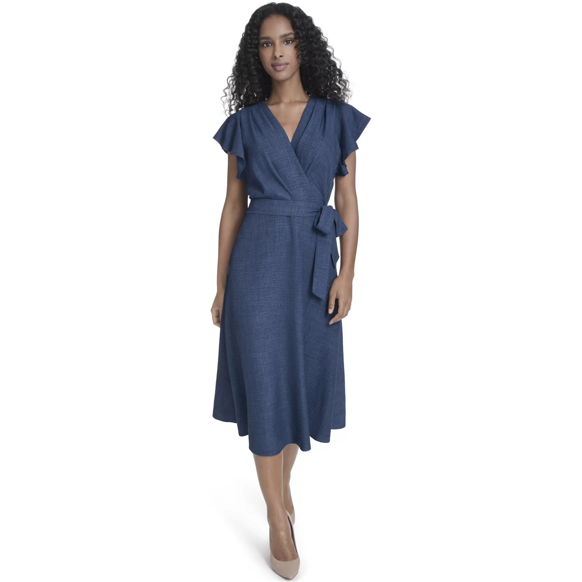 Women's Harper Rose Crossover Flutter Sleeve Midi Dress | Kohl's