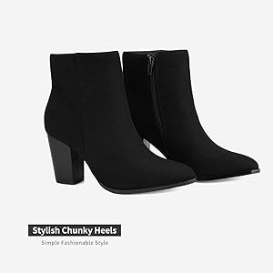 DREAM PAIRS Women's Ankle Boots Chunky Block Heel Booties | Amazon (US)