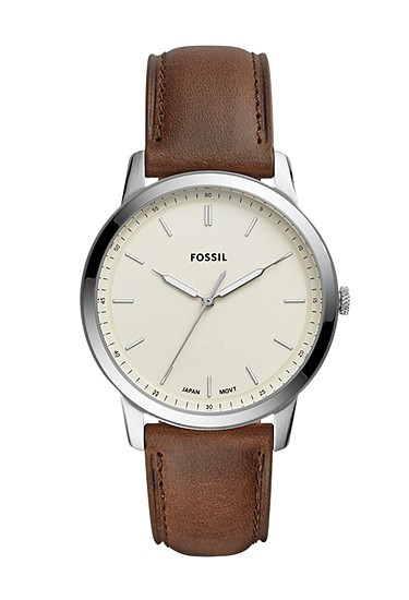Minimalist Three-Hand Brown Leather Watch | Fossil (US)