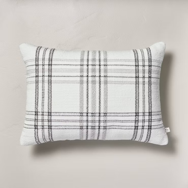 Plaid Indoor/Outdoor Throw Pillow - Hearth & Hand™ with Magnolia | Target