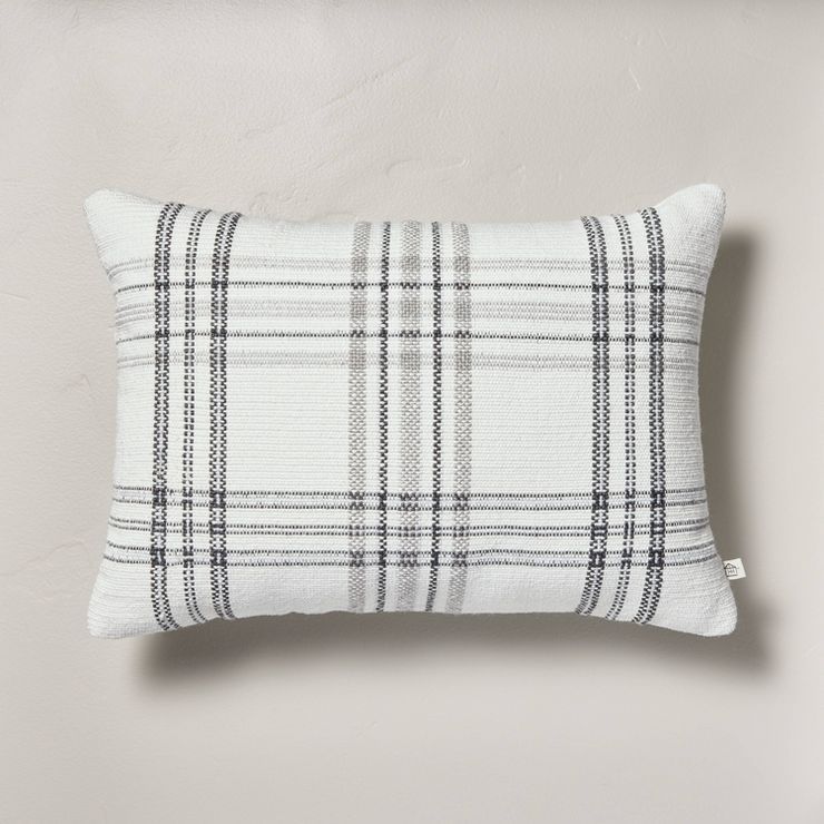 Plaid Indoor/Outdoor Throw Pillow - Hearth & Hand™ with Magnolia | Target