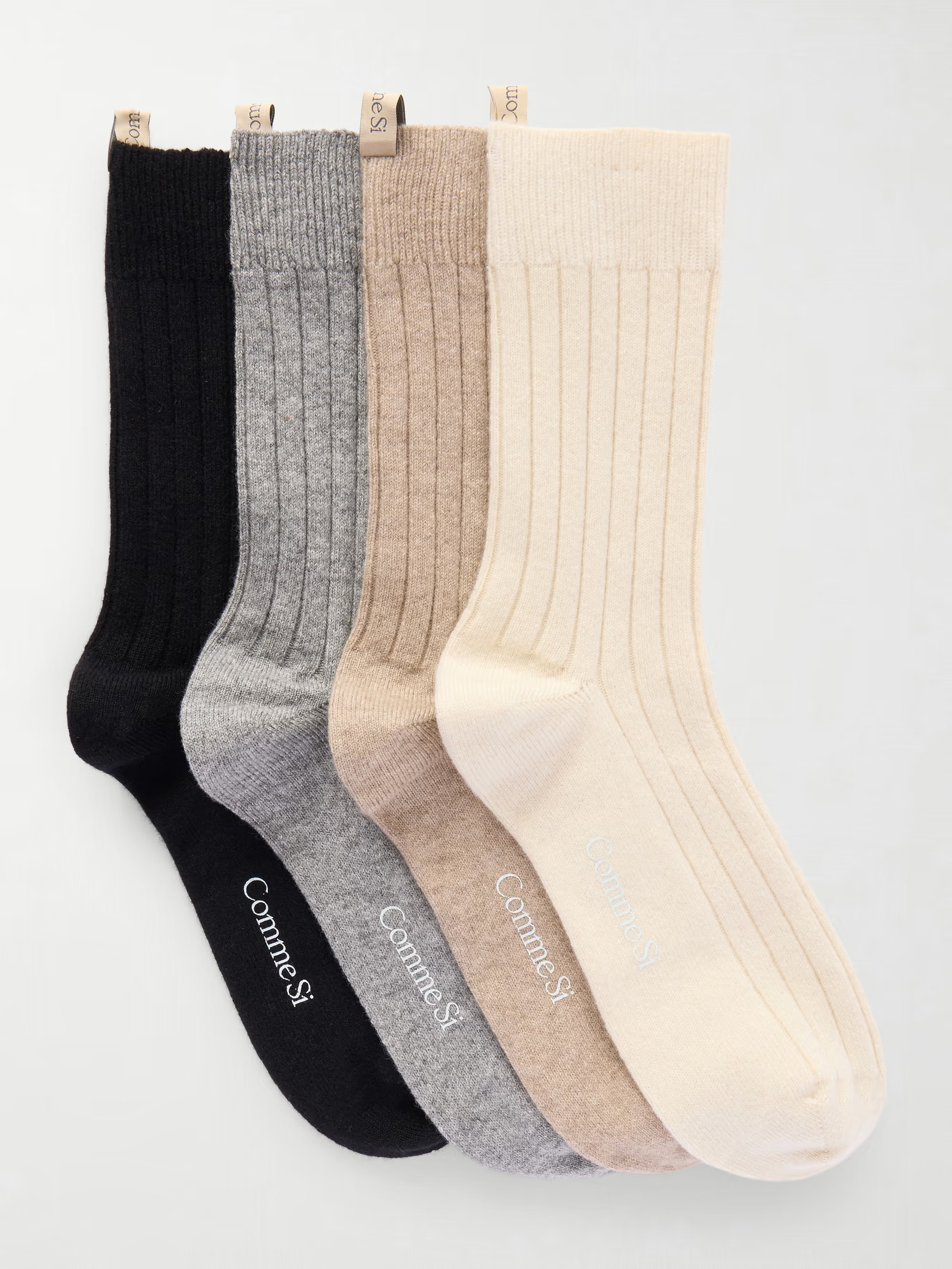 The Cashmere set of four ribbed cashmere-blend socks | NET-A-PORTER (US)