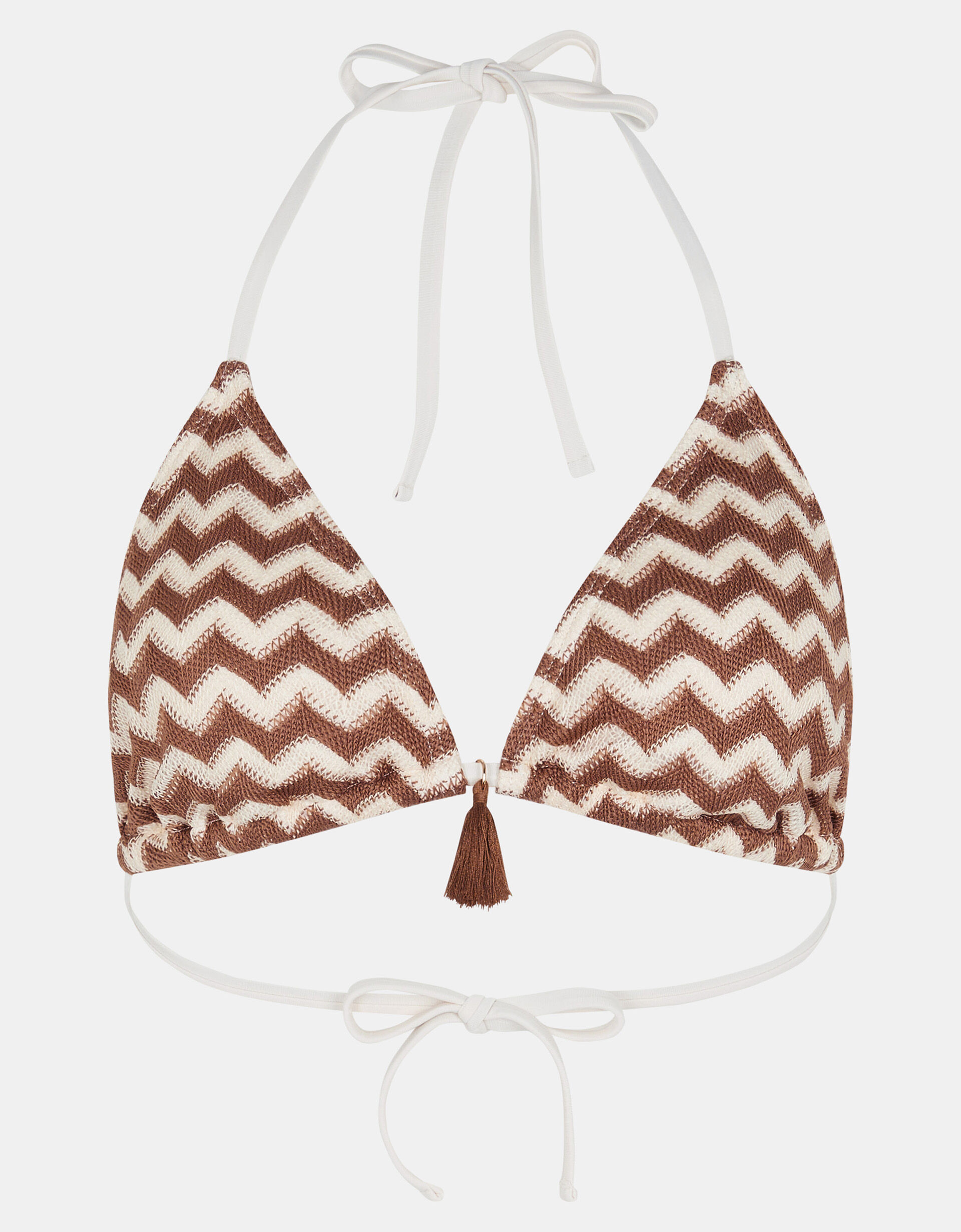 Crochet Tassel Bikini Top Natural | Accessorize (Global)