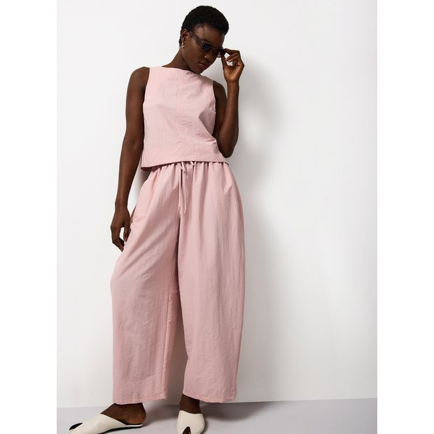 Pink Balloon Leg Techno Co-ord Trousers 14 | Tu Clothing