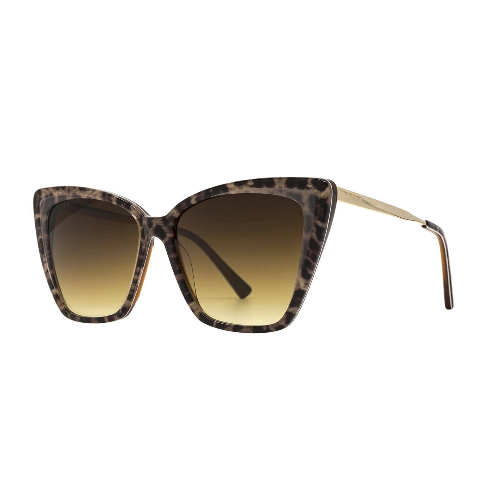 Women's DIFF Eyewear Becky II Gradient Leopard Tortoise Sunglasses, Brown | Kohl's