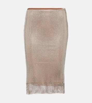 Senior embellished mesh midi skirt | Mytheresa (US/CA)