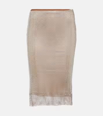 Senior embellished mesh midi skirt | Mytheresa (US/CA)