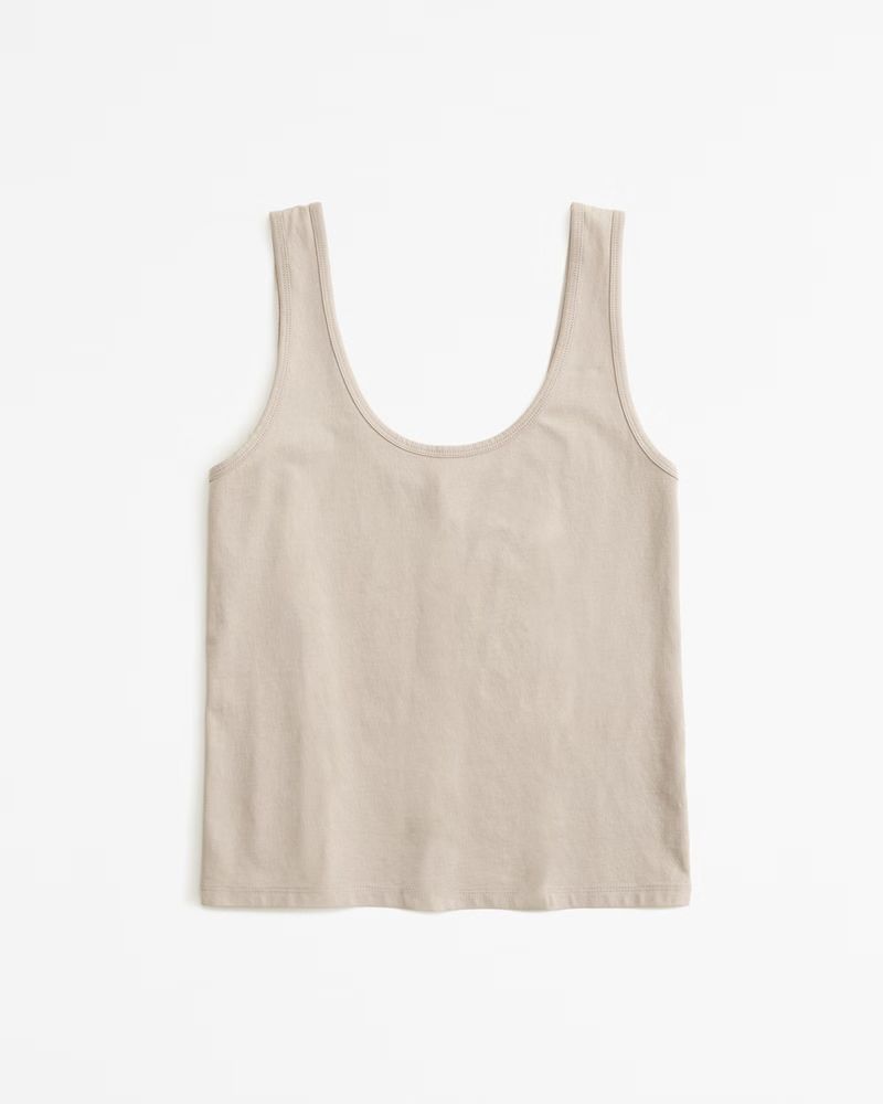 Women's Polished Skimming Scoopneck Tank | Women's Tops | Abercrombie.com | Abercrombie & Fitch (US)