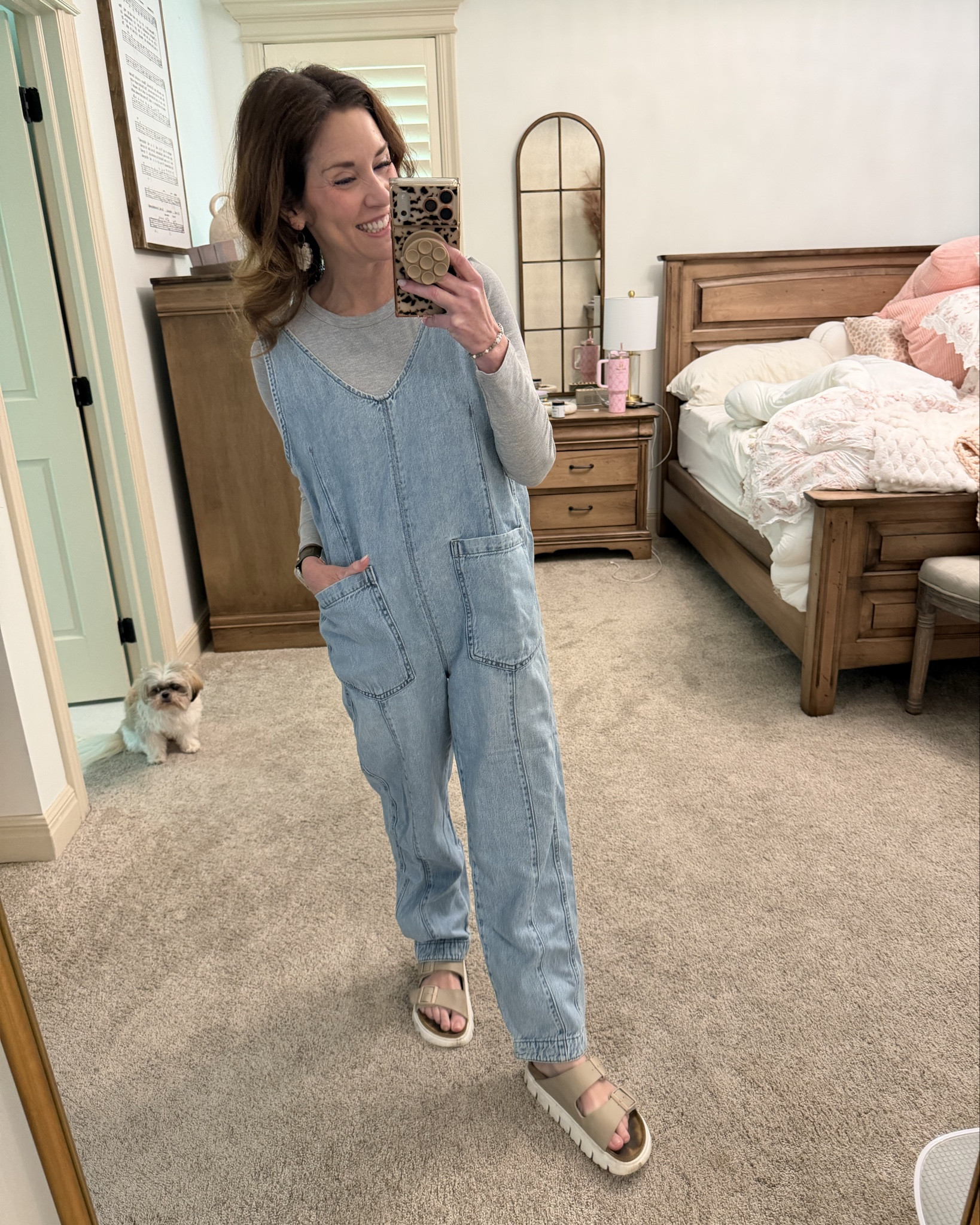 My favorite denim romper overalls are back in stock at @Maurices and back in stock!  I am wearing a small. 

30% off today use stackable discount code of LTK10 to save even more!! 

Paired with long sleeve tshirt from Amazon and platform Birkenstocks from 
@HSN 

#LTKPetite #LTKOver40 #LTKootd