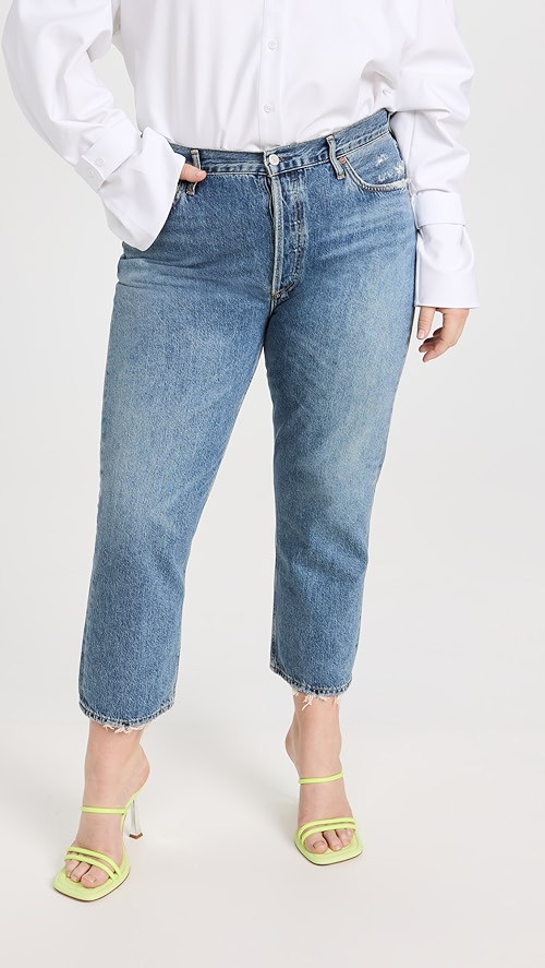 AGOLDE Riley High Rise Straight Crop Jeans | SHOPBOP | Shopbop