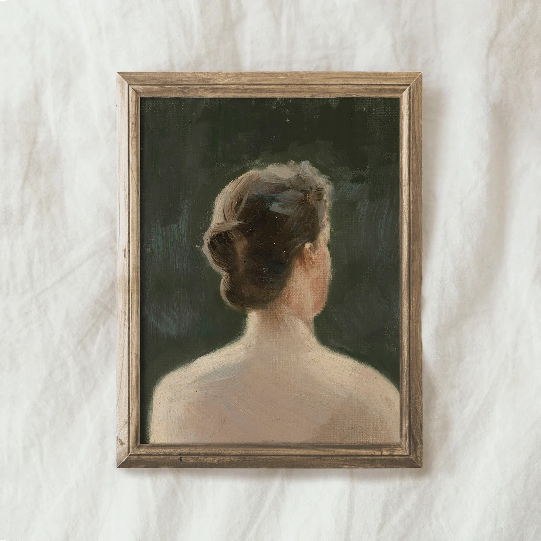 Woman Portrait Oil Painting / Vintage Female Figure Print / Farmhouse PRINTABLE Wall Art | P86 | Etsy (US)