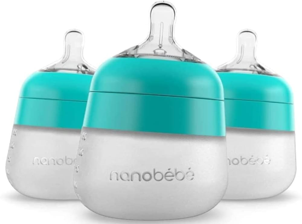 Nanobébé Flexy Silicone Baby Bottle, Anti-Colic, Natural Feel, Non-Collapsing Nipple, Non-Tip S... | Amazon (US)