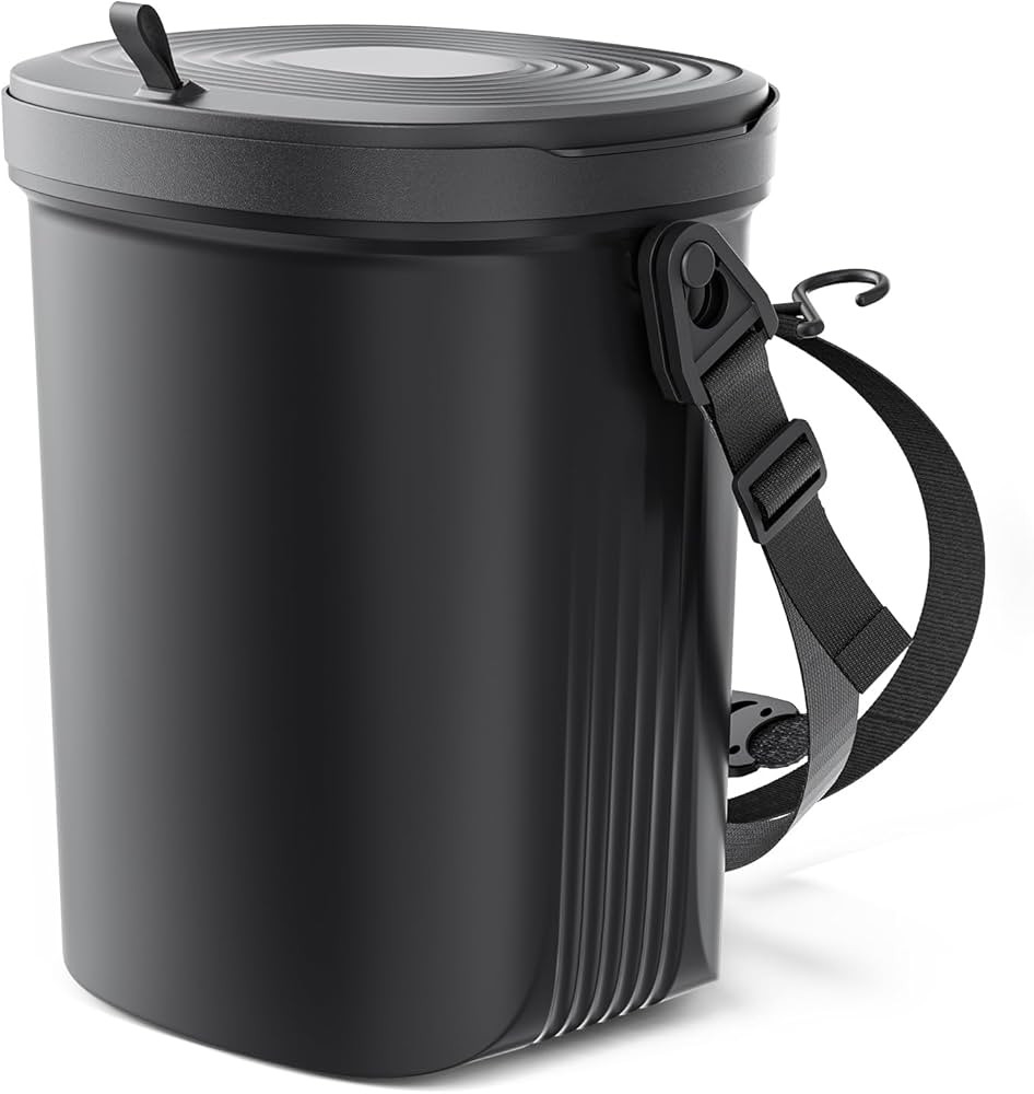 Trash Can for Car Garbage: Leakproof Silicone Car Waste Bin w/Lid for Drivers and Passengers; 2 G... | Amazon (US)