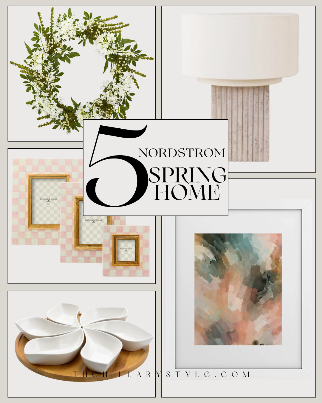 5 Must-Have Nordstrom Spring Home Finds
Ready to refresh your space for spring? These elevated picks from Nordstrom are giving major quiet luxury vibes. From the stunning organic modern table lamp with its travertine base to the playful checkered Mackenzie-Childs frames, these decor details are perfect for your home transformation. Add a touch of natural aesthetic with the floral wreath or host in style with the unique petal serving set. These trending neutral and abstract wall art pieces are the perfect way to blend comfort and sophisticated design this season. 

 #TheHillaryStyle #NordstromHome #SpringDecor #HomeRefresh #QuietLuxuryHome #OrganicModern #InteriorDesignInspo #CheckedDecor #TravertineLamp #NeutralHome #ModernHomeDecor #DecorIdeas #PinterestHome #LTKhome #HomeAesthetic 

#LTKmomlife #LTKSeasonal #LTKHome
