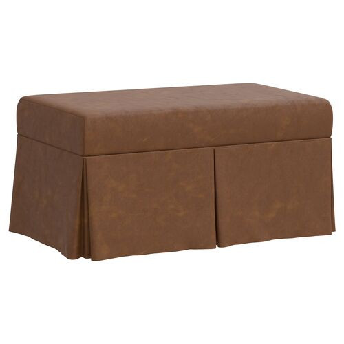 Hayworth Faux Leather Storage Bench - Brown | Couch, Sofa, Settee, Storage Space | One Kings Lane