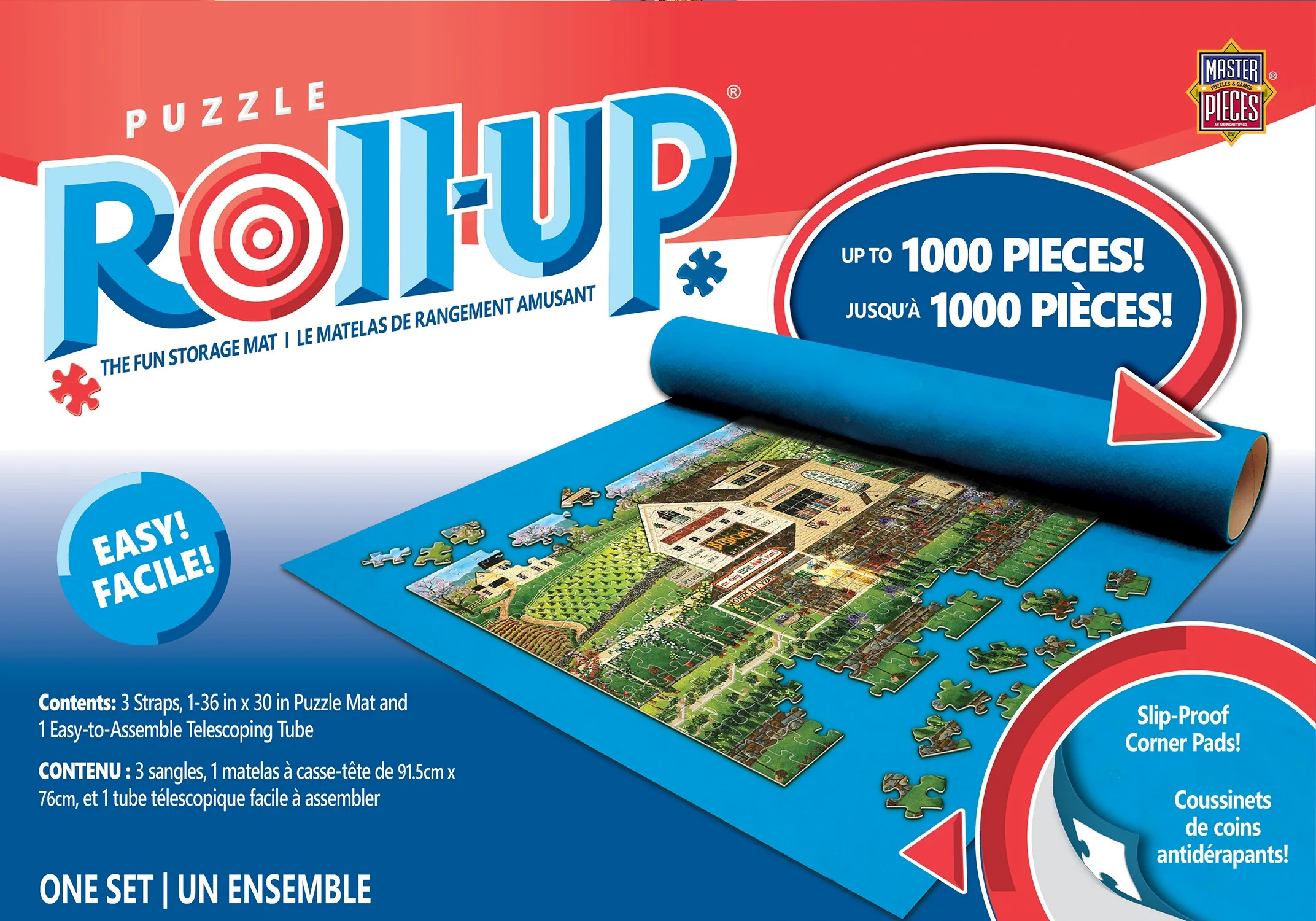 MasterPieces Accessories - Jigsaw Puzzle Roll-Up Mat & Stow Box - 36"x30" | Walmart (US)
