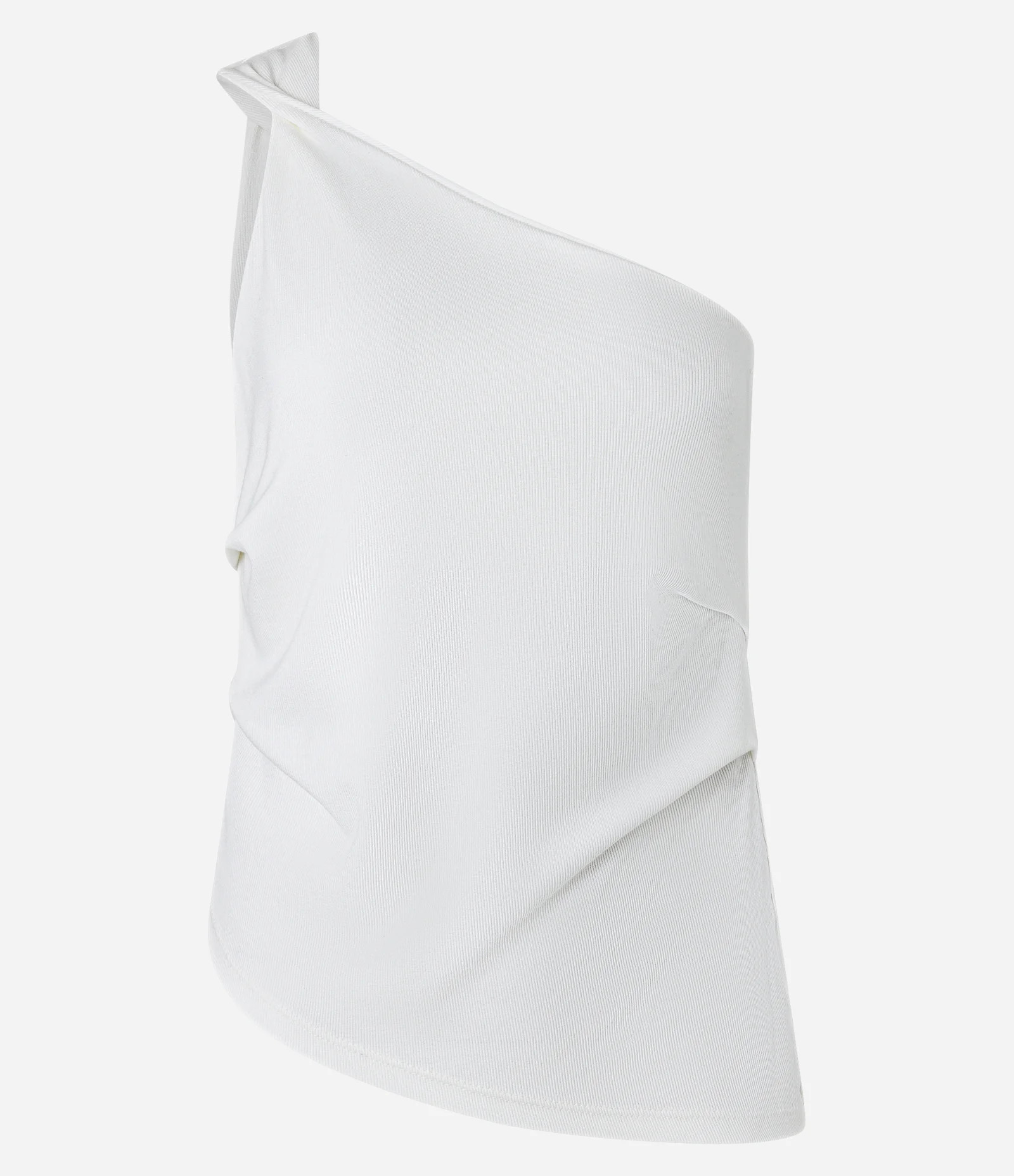 Blusa em Ribana com Decote Ombro Só e Barra Assimétrica Branco - Lojas Renner | Renner (BR)