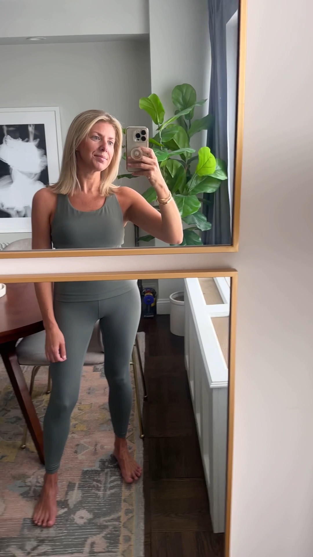 My most worn workout set for reformer Pilates! I have them in a few colors. I have washed and dried them dozens of times and they still look brand new! I wear a small in both. 
I just ordered the wide leg pants version which come in multiple lengths!!

Leggings, sports bra, gym, yoga, Travel, ￼￼￼￼