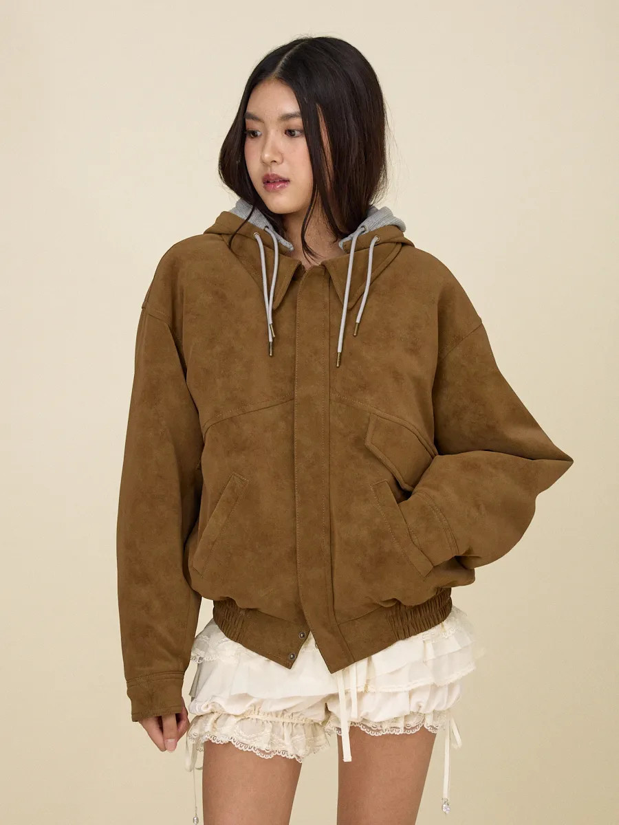 MUSINSA | GLOWNY URBAN SUEDE JUMPER (BROWN) | Musinsa Global