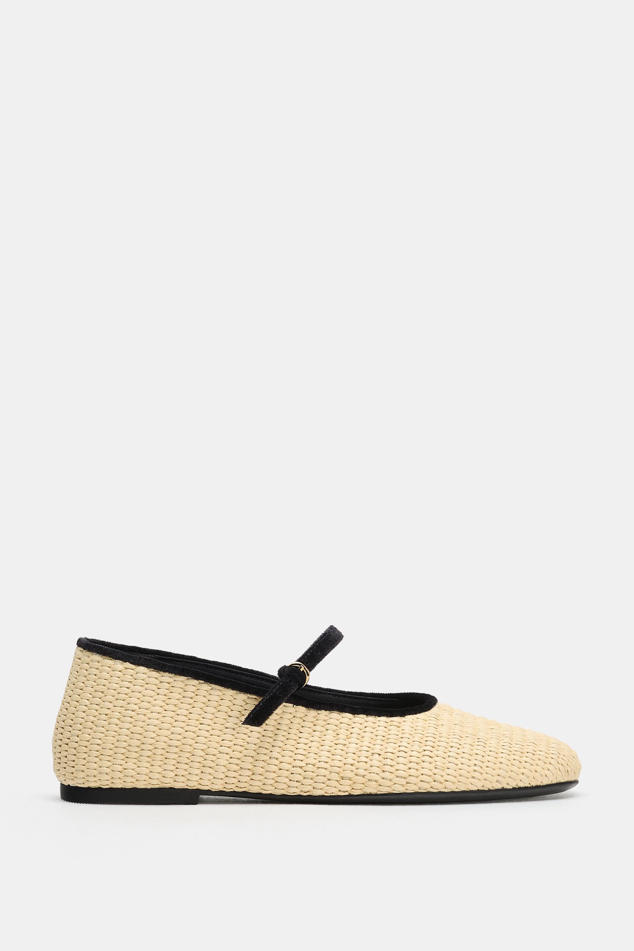 CONTRAST BRAIDED EFFECT BALLET FLATS | Zara US