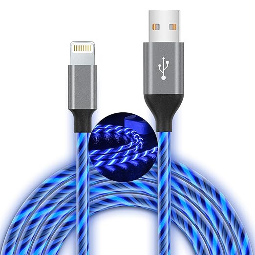 LED iPhone Charger Cord Light Up Lightning Cable | MFi Certified Apple Charger | Cool USB Fast Ch... | Amazon (US)